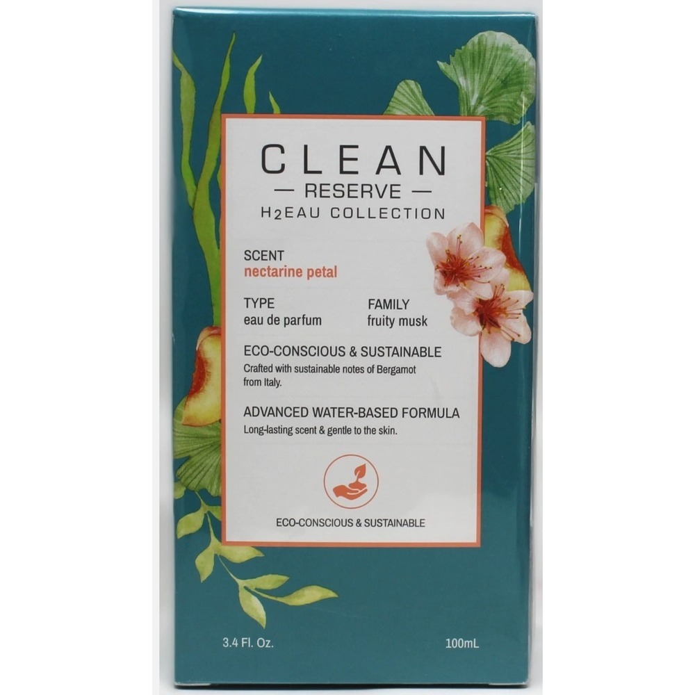 Clean Reserve Nectarine Petal Eau De Parfum 3.4oz Fruity Musk Full Sz Sealed Box